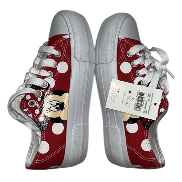 Mickey Mouse Women’s Red & White Platform Sneakers (Size 6) - Picture 4 of 12